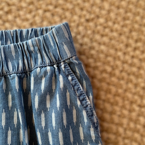 NWOT Sonoma Patterned Chambray Pull-On Skirt - Picture 2 of 6